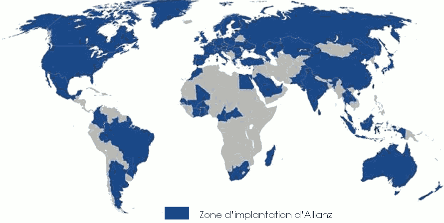 Allianz implantations dans le monde