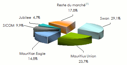 assurance ile maurice chiffre affaires compagnie non vie