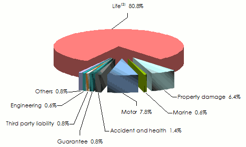 afrique du sud chiffre affaires branche vie non vie