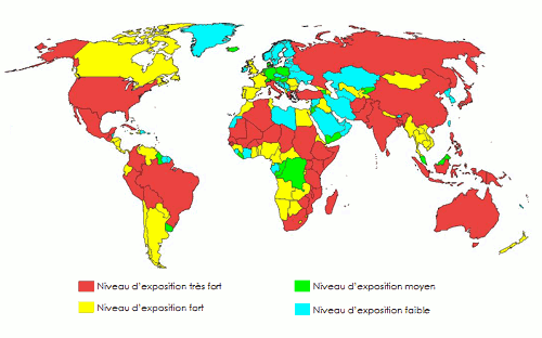 carte catnat par pays