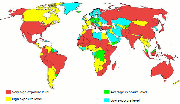 Carte catastrophes naturelles
