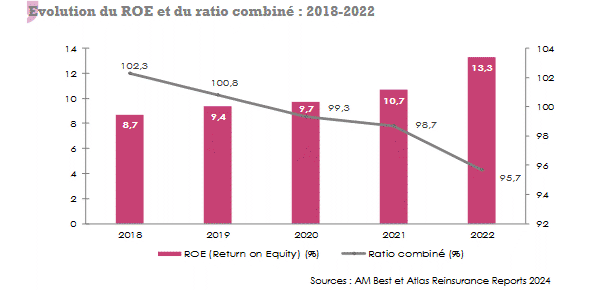 reassureurs mena roe ratio combine