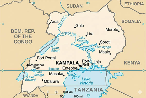 Uganda map