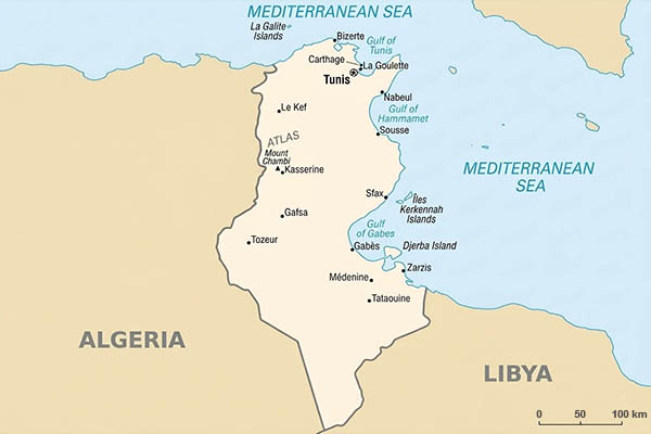 Tunisia map